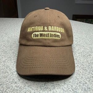 Vintage Morpho Antigua & Barbuda The West Indies Strapback Hat Brown